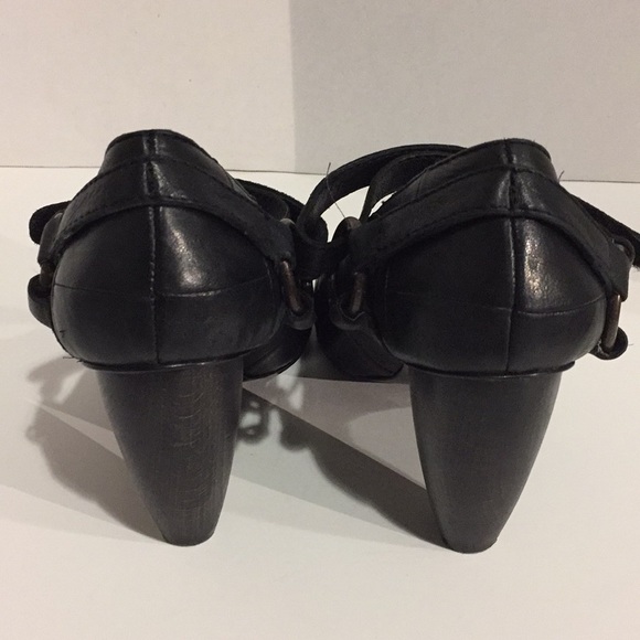 True Religion Handmade Black Leather Eva Heels - Picture 3 of 5